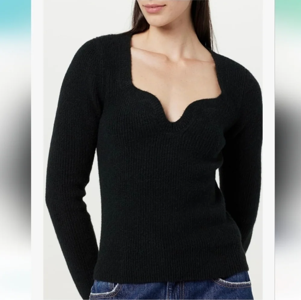 NWT The Drop Women's Preston Ribbed Sweetheart Sweater 3X - Picture 4 of 7